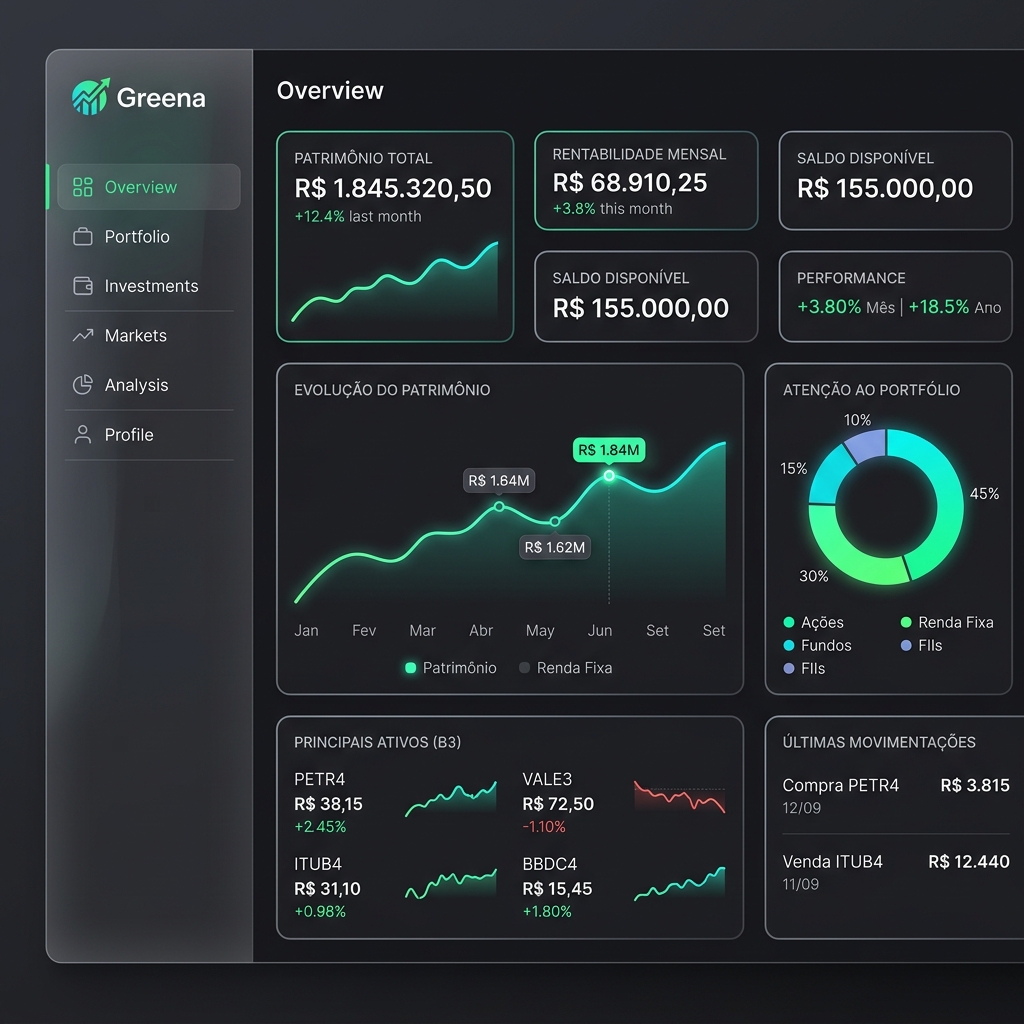 Greena Dashboard Mockup